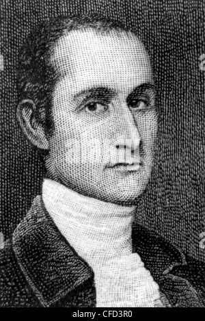 Vintage Porträt Druck amerikanischer Staatsmann, Diplomat und Jurist John Jay (1745-1829) - das erste US Chief Justice (1789-1795). Stockfoto