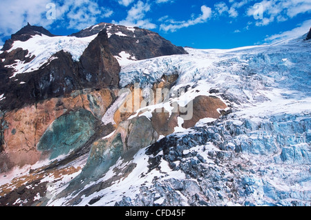 Küste Bergkette, Klinaklini Gletscher Schmelzwasser, Britisch-Kolumbien, Kanada. Stockfoto