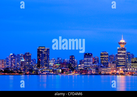 Teil der Skyline der Innenstadt in Vancouver, British Columbia, Kanada. Stockfoto