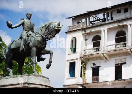 Statue von General Tomas Herrera, historische alte Stadt, Weltkulturerbe, Panama City, Panama, Mittelamerika Stockfoto