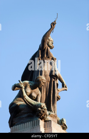 Monumento ein Los Dos Congresos, an der National Congress Building, Plaza del Congreso, Buenos Aires, Argentinien, Südamerika Stockfoto