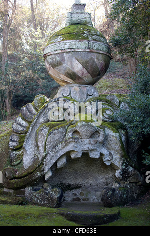 Parco dei Monstri (Garten der Monster), Orsini Villa, Sacro Bosco, Bomarzo, in der Nähe von Viterbo, Latium, Italien Stockfoto