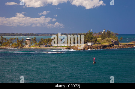 SAN JUAN, PUERTO RICO - Isla de Cabras am Eingang zum Hafen. Stockfoto