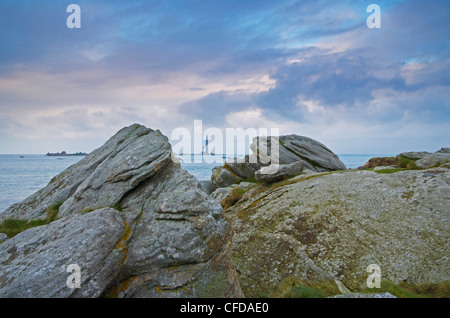 Le Phare de L Ile Vierge, Finistere, Bretagne, Frankreich, Europa Stockfoto