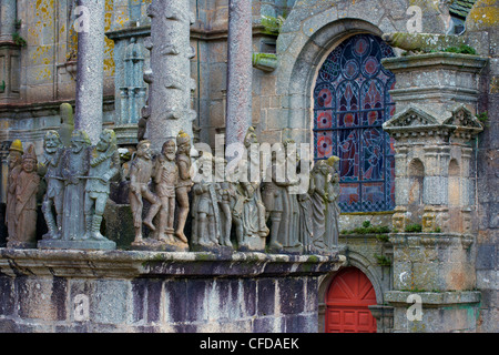 Calvaire, Enclos Paroissial am St. Thegonnec, Finistere, Bretagne, Frankreich, Europa Stockfoto