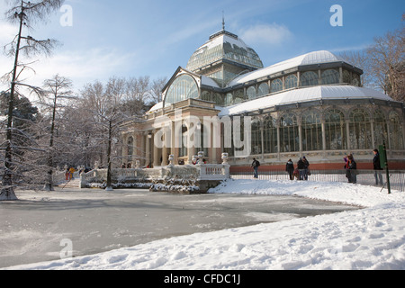 Palacio de Cristal, Parque del Retiro, Madrid, Spanien, Europa Stockfoto