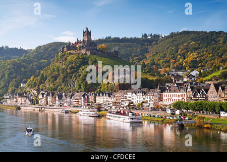 Reichsburg Castel, Cochem, Mosel River, Rheinland-Pfalz, Deutschland, Europa Stockfoto