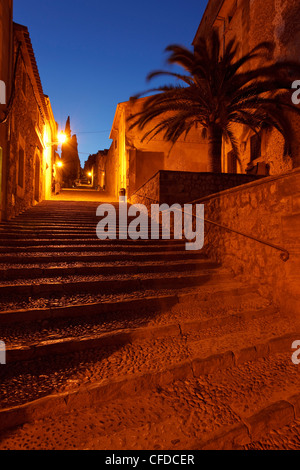 El Calvari, Kalvarienberg, Kreuzweg, Treppe mit 365 Stufen, Pollenca, Mallorca, Balearen, Spanien, Europa Stockfoto