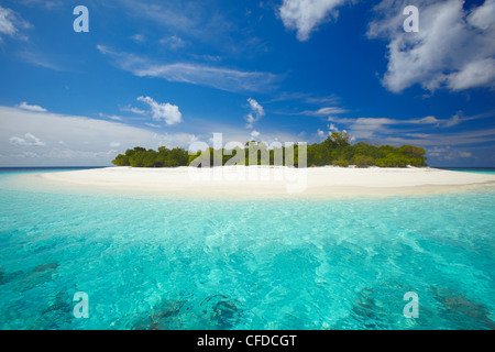Unbewohnte Insel, Malediven, Indischer Ozean, Asien Stockfoto