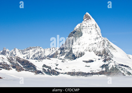 Matterhorn von oben auf den Gornergrat, Schweiz, Europa Stockfoto