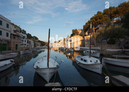 Fischereihafen, Boote, Cala Figuera, in der Nähe von Santanyi, Mallorca, Balearen, Spanien, Europa Stockfoto