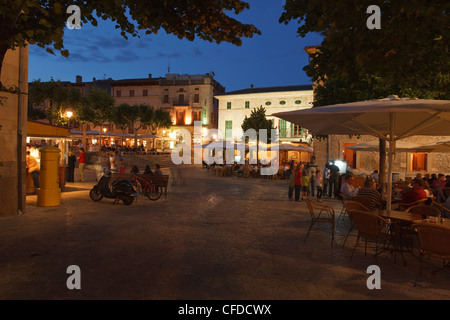 Größten, wichtigsten Platz Placa, Pollenca, Mallorca, Balearen, Spanien, Europa Stockfoto