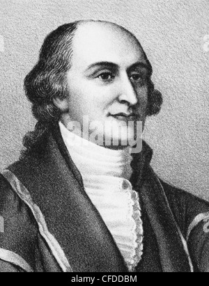 Vintage Porträt Druck amerikanischer Staatsmann, Diplomat und Jurist John Jay (1745-1829) - das erste US Chief Justice (1789-1795). Stockfoto