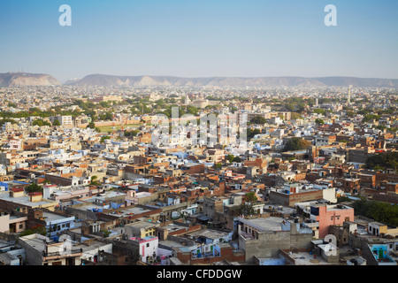 Blick auf die Stadt Jaipur, Rajasthan, Indien, Asien Stockfoto