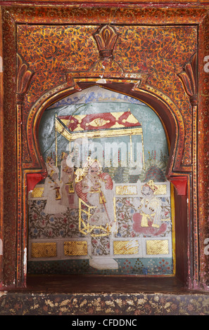 Alten Gemäuer in Chhatra Mahal, Bundi Palast, Bundi, Rajasthan, Indien, Asien Stockfoto