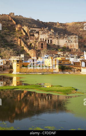 Bundi Palast und Taragarh (Sterne Fort), Bundi, Rajasthan, Indien, Asien Stockfoto