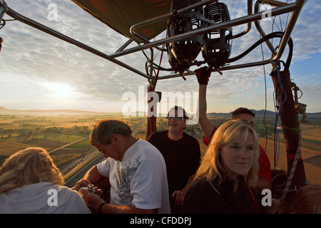 Heißluftballon, Ballon fahren, Mallorca Ballons, klar Es Pla, Mallorca, Balearen, Spanien, Europa Stockfoto