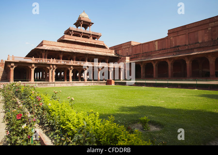 Panch Mahal, Fatehpur Sikri, UNESCO-Weltkulturerbe, Uttar Pradesh, Indien, Asien Stockfoto