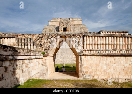 Des Gouverneurs Palast, Uxmal, UNESCO World Heritage Site, Yucatan, Mexiko, Stockfoto