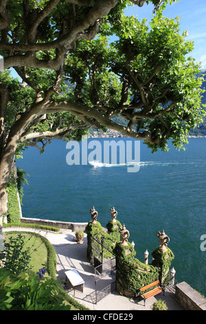 Blick von Villa Balbianello, Lenno, Comer See, Lombardei, Italien, Europa Stockfoto