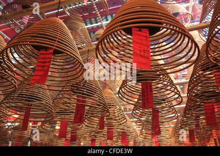 Weihrauch Spulen, Man Mo Tempel, Hong Kong, China, Asien Stockfoto