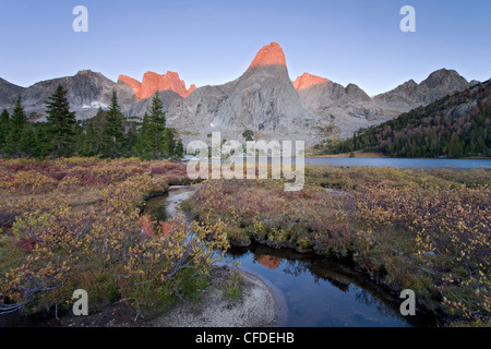 Trail zu Titcomb Becken, Wind River Range, Wyoming, Vereinigte Staaten von Amerika Stockfoto
