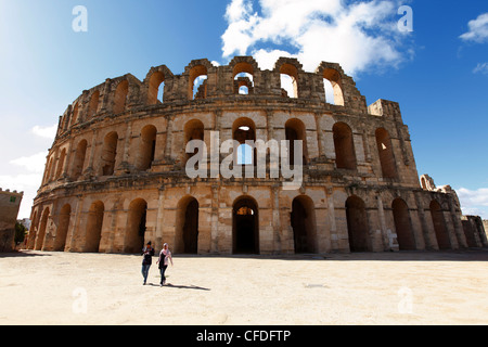 Römisches Amphitheater, El Jem, UNESCO-Weltkulturerbe, Tunesien, Nordafrika, Afrika Stockfoto