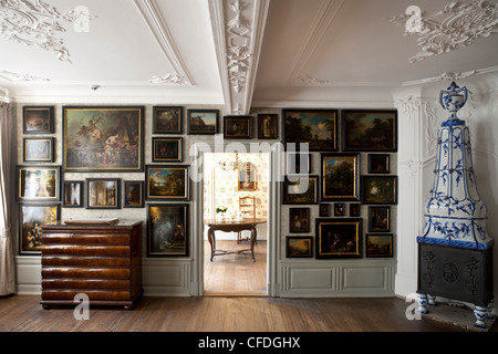 Frankfurter Goethe-Haus, Blick vom Gemaeldekabinett in Richtung der Zimmer der Frau Rat, Frankfurt Am Main, Hessen, Deutschland, Euro Stockfoto