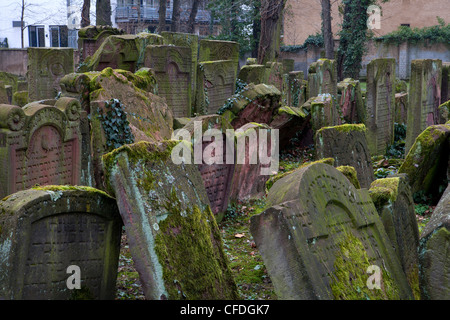 Jüdischer Friedhof Battonnstrasse, es ist der älteste jüdische Friedhof in Frankfurt am Main, Frankfurt am Main, Hessen, Deutschland, Europa Stockfoto