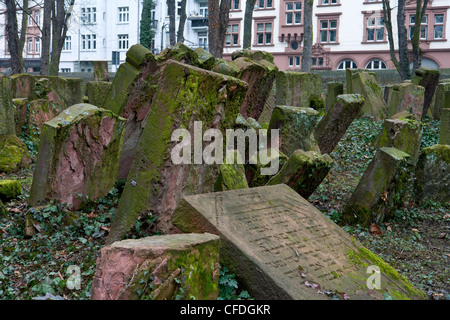 Jüdischer Friedhof Battonnstrasse, es ist der älteste jüdische Friedhof in Frankfurt am Main, Frankfurt am Main, Hessen, Deutschland, Europa Stockfoto