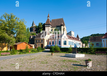 Birthälm, Dorf mit sächsischen Wehrkirchen, UNESCO-Weltkulturerbe, Kirchen, Rumänien, Europa Stockfoto