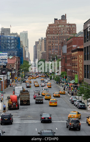 Die High Line Park, 10. Avenue, Meatpacking District, Chelsea, Manhattan, New York, USA, Amerika Stockfoto