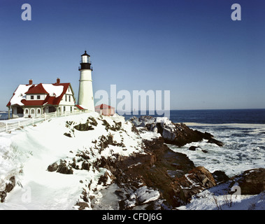 Portland, Head Leuchtturm, Portland, Maine, Vereinigte Staaten von Amerika Stockfoto