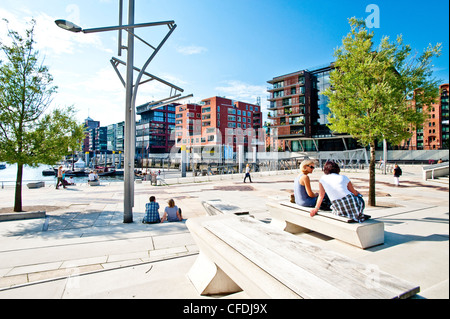 Magellan-Terrassen, Sandtorkai, HafenCity Hamburg, Deutschland Stockfoto