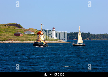 Theodore Tugboat vor McNabs Insel, Hafen von Halifax, Nova Scotia, Kanada Stockfoto