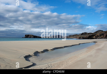 eine Landschaft von alten Shoremore Beach an der Westküste Schottlands Stockfoto