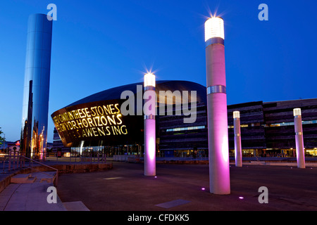 Wales Millennium Centre, Bute Ort, Cardiff Bay, Cardiff, South Glamorgan, Süd-Wales, Wales, Vereinigtes Königreich, Europa Stockfoto