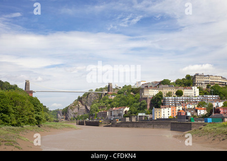 Clifton Suspension Bridgel, überspannt die Avon-Schlucht des Flusses Avon, Clifton, Bristol, England, UK Stockfoto