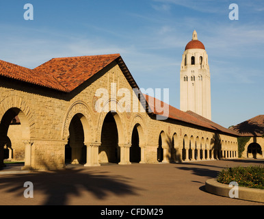 Hoover-Turm in der Nähe der Main Quad an der Stanford University in der San Francisco Bay Area, Palo Alto, Kalifornien, USA Stockfoto