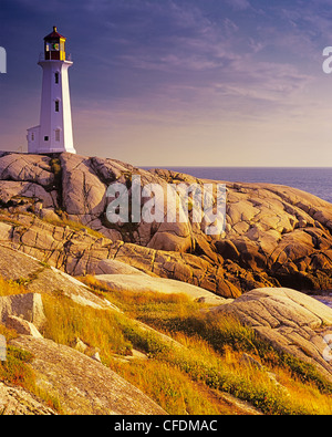 Peggys Punkt Lighhouse, Peggys Cove, Halifax Regional Municipality, Nova Scotia, Kanada Stockfoto