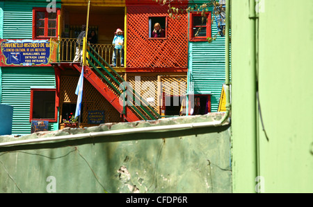 Kulissen La Boca eine Nachbarschaft oder Barrio von der argentinischen Hauptstadt Buenos Aires Stockfoto