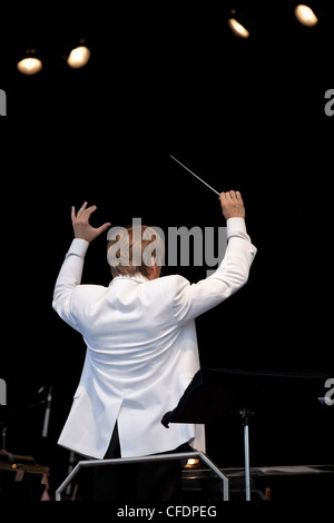 Musikalische Leitung Alexander Mickelthwate Durchführung von Winnipeg Symphony Orchestra, Manitoba, Kanada. Stockfoto