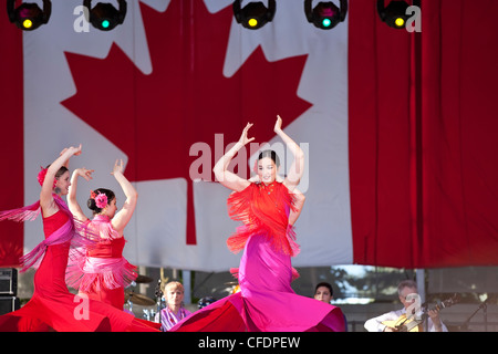 Spanische Flamenco-Tänzer am Folklorama. Winnipeg, Manitoba, Kanada. Stockfoto