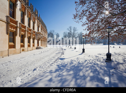 Seminarhotel Schloss Hernstein im Winter, Niederösterreich, Österreich Stockfoto