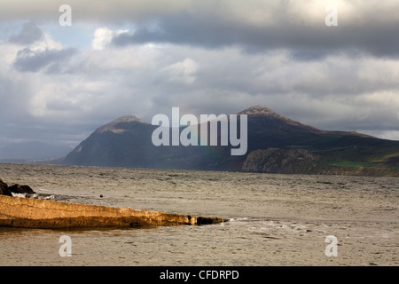 Regenbogen Yr eIFL.NET von Porth Dinllaen Nefyn Lleyn Halbinsel Gwynedd Wales Stockfoto