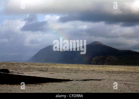 Regenbogen Yr eIFL.NET von Porth Dinllaen Nefyn Lleyn Halbinsel Gwynedd Wales Stockfoto