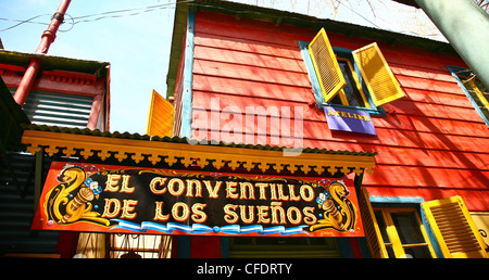 Kulissen La Boca eine Nachbarschaft oder Barrio von der argentinischen Hauptstadt Buenos Aires Stockfoto