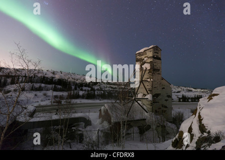 Aurorborealis Northern Lights eine aufgegeben Stockfoto