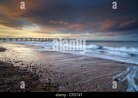 Einen schönen Frühling Sonnenuntergang am Saltburn, North Yorkshire, England, Vereinigtes Königreich, Europa Stockfoto