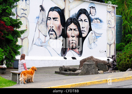 Cheryl Blackey Model Release Hund Walker bewundern Stockfoto